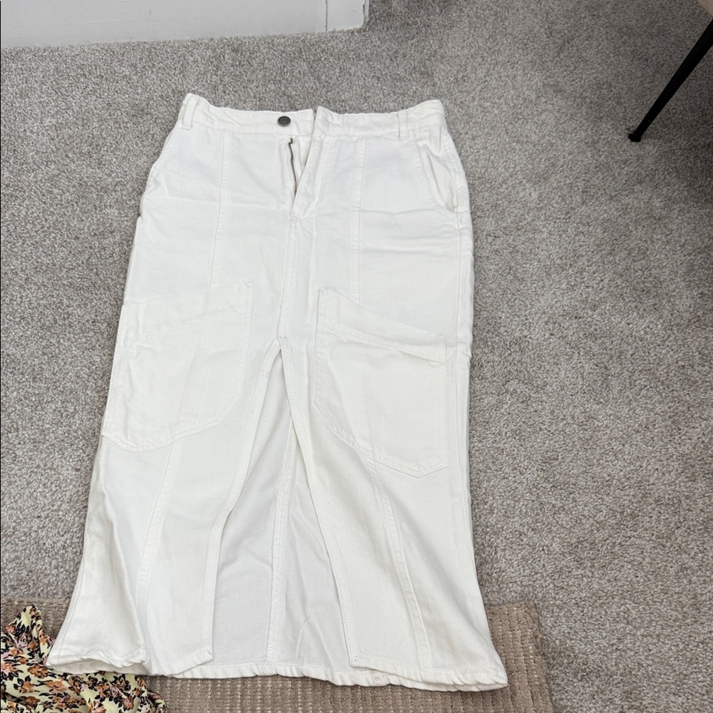 Zara White Pencil Skirt